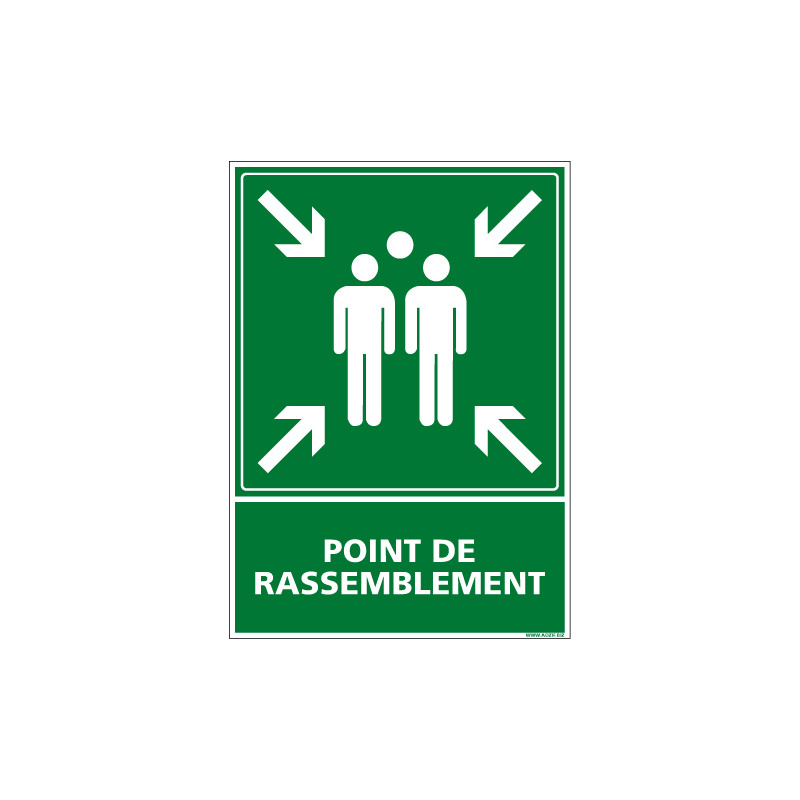 PANNEAU POINT DE RASSEMBLEMENT AU FORMAT 150X210MM