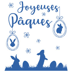 Stickers Lapins de Paques (PAQUES001)