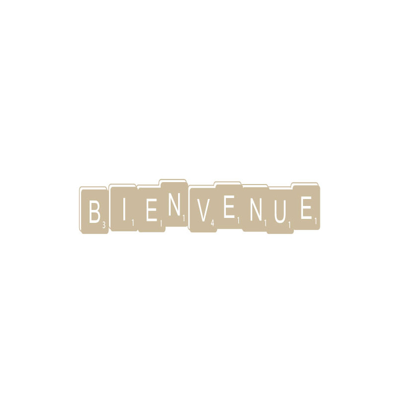 STICKERS JEU DE LETTRES BIENVENUE (F0051)