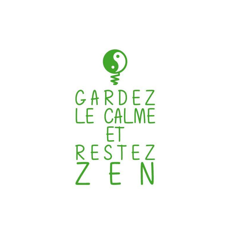 Stickers Citation Gardez le calme (I0139)