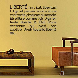 STICKER DEFINITION LIBERTE (I0143)