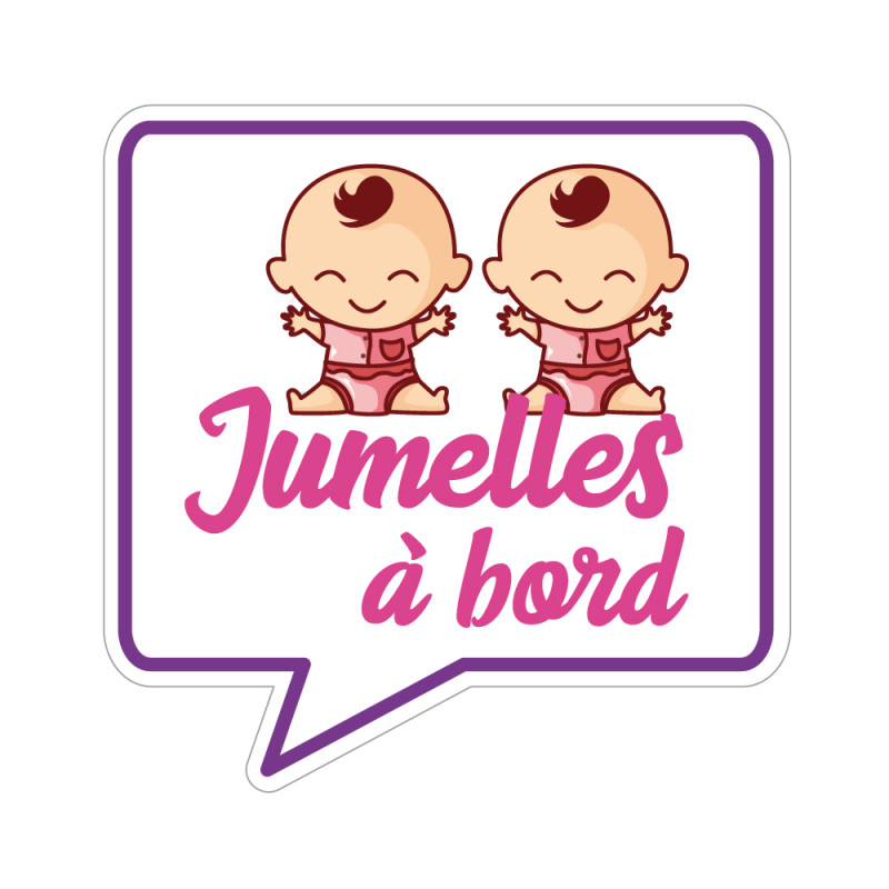 STICKER JUMELLES A BORD (J0130)