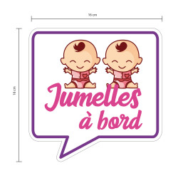 STICKER JUMELLES A BORD (J0130)