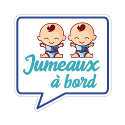 STICKER JUMEAUX A BORD (J0131)