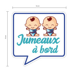 STICKER JUMEAUX A BORD (J0131)