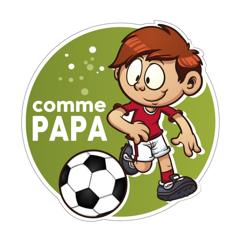 STICKER BEBE A BORD COMME PAPA (J0132)