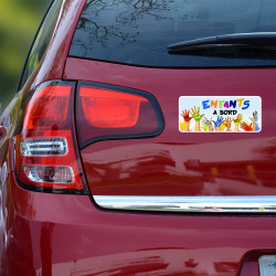 Autocollant voiture Enfant à bord, Créafolie