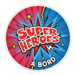 STICKER SUPER HEROS A BORD (J0135)