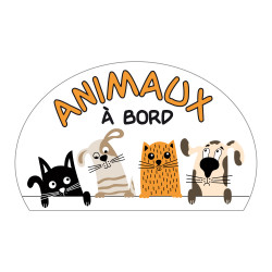 STICKER ANIMAUX A BORD (J0136)