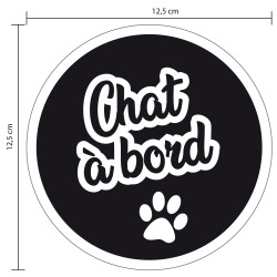 STICKER CHAT A BORD (J0140)