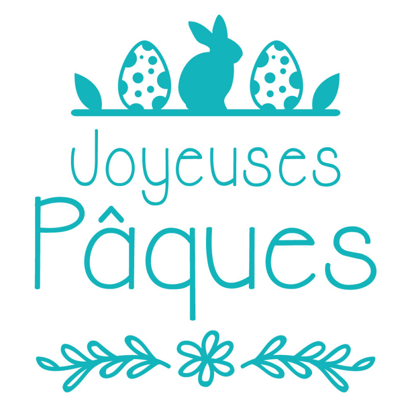 STICKER TEXTE JOYEUSE PAQUES (PAQUES009)