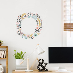 STICKER COURONNE DECORATIVE PRINTANNIERE (TRANS_006)