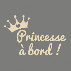 Stickers Princesse à bord Beige