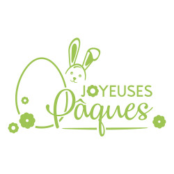 STICKER VITRINE JOYEUSES PAQUES (PAQUES012)