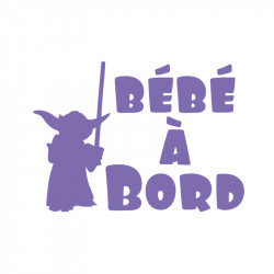 STICKER BEBE A BORD YODA (J0112)