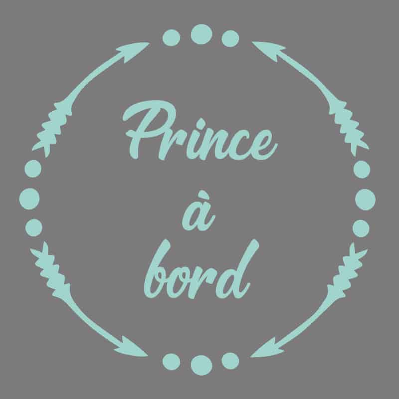 STICKER FORMAT ROND PRINCE A BORD (J0113)