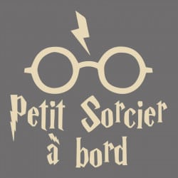 STICKER BEBE A BORD PETIT SORCIER (J0118)