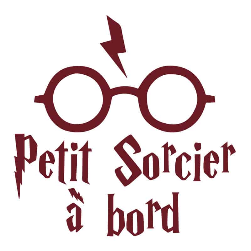 STICKER BEBE A BORD PETIT SORCIER (J0118)