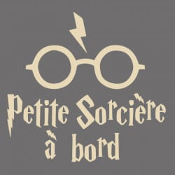 STICKER BEBE A BORD PETITE SORCIERE (J0119)