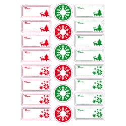 Étiquettes Autocollantes De Noël – 16 Feuilles Avec 192 Stickers Motifs Fêtes | Déco Cadeaux, Scrapbooking, Emballage