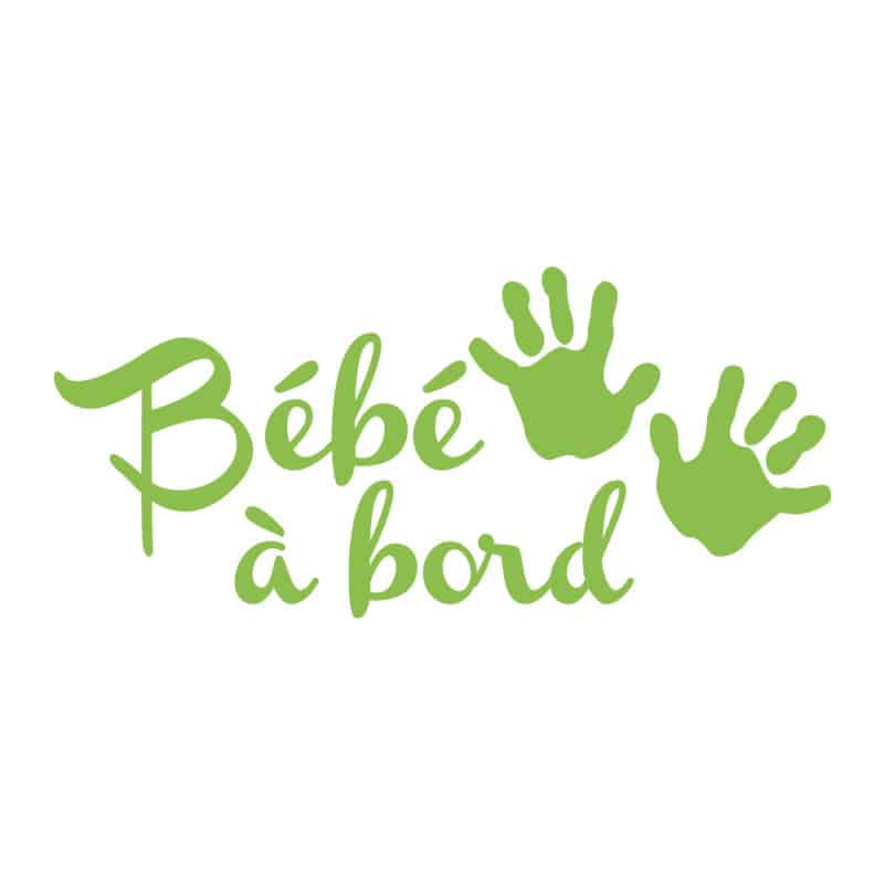 STICKER BEBE A BORD PETITES MAINS (J0123)