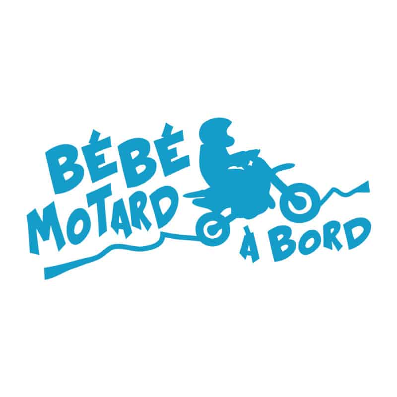 STICKER BEBE MOTARD A BORD (J0125)