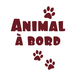 Stickers animal a bord rouge