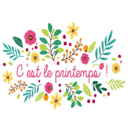 STICKER POUR VITRINE THEME PRINTEMPS