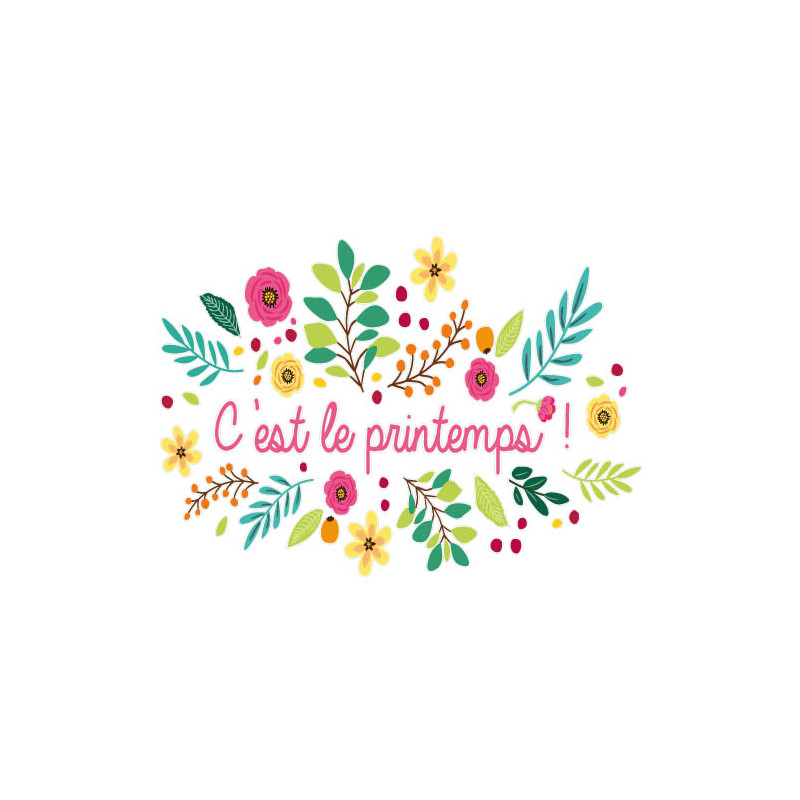 STICKER POUR VITRINE THEME PRINTEMPS