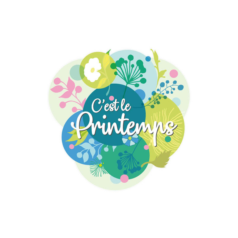 STICKER POUR VITRINE THEME PRINTANIER