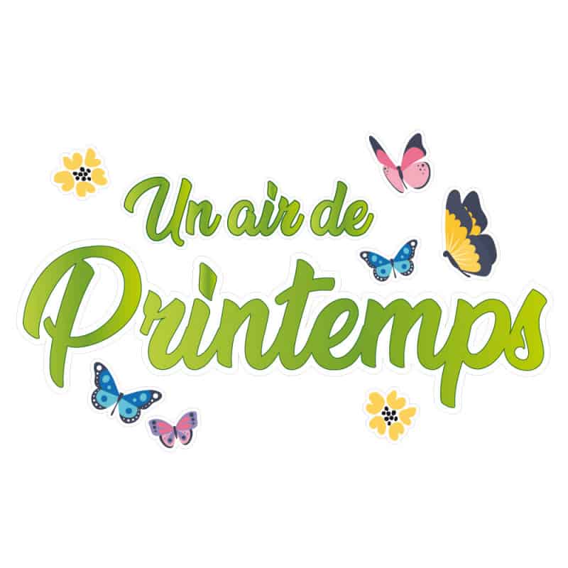 STICKER POUR VITRINE COMME UN AIR DE PRINTEMPS (PRINTEMPS008)