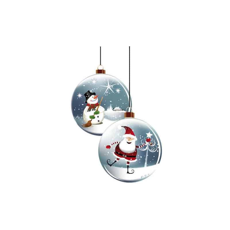 STICKER 2 BOULES DE NOEL (T0133)