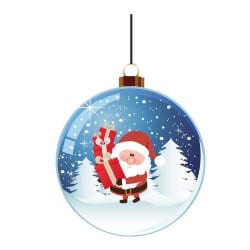 STICKER BOULE PERE NOEL (T0135)