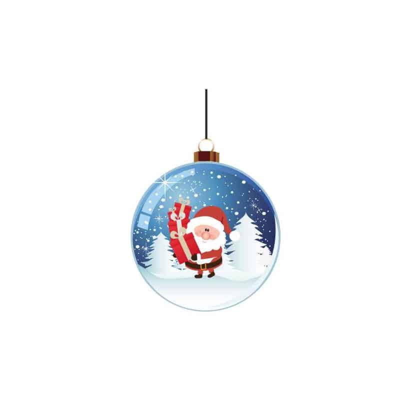 STICKER BOULE PERE NOEL (T0135)