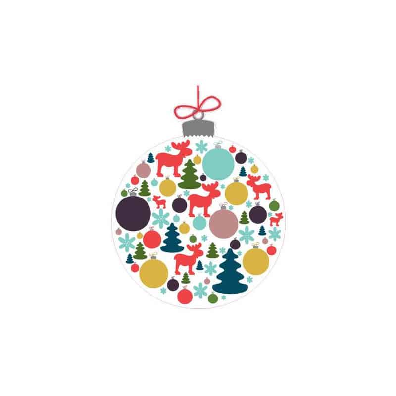 STICKER BOULE DE NOEL RENNES (T0137) STICKER BOULE DE NOEL RENNES (T0137)