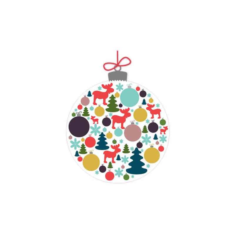 STICKER BOULE DE NOEL RENNES (T0137)