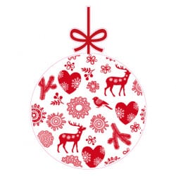 STICKERS AVEC UNE FORME DE BOULE DE NOEL (T0157)