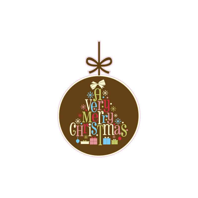 STICKER BOULE "VERY CHRISTMAS" (T0159)