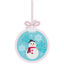 STICKER BOULE BONHOMME DE NEIGE (T0173)