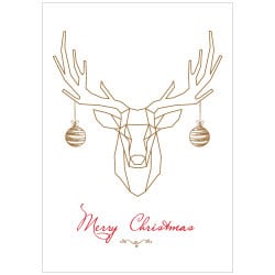 STICKERS CERF MERRY CHRISTMAS (T0174)