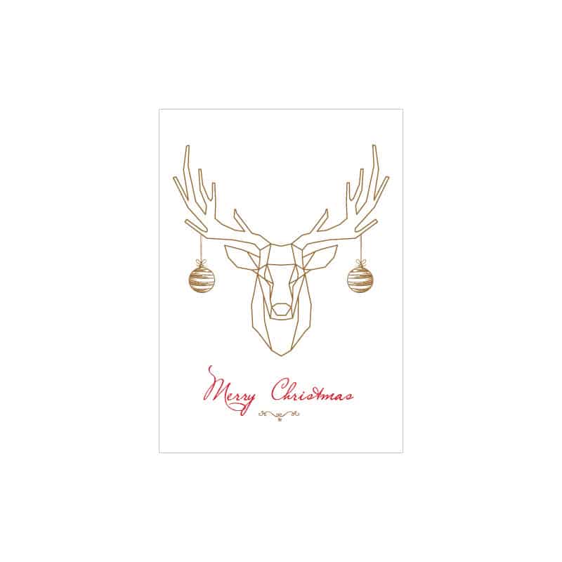 STICKERS CERF MERRY CHRISTMAS (T0174)