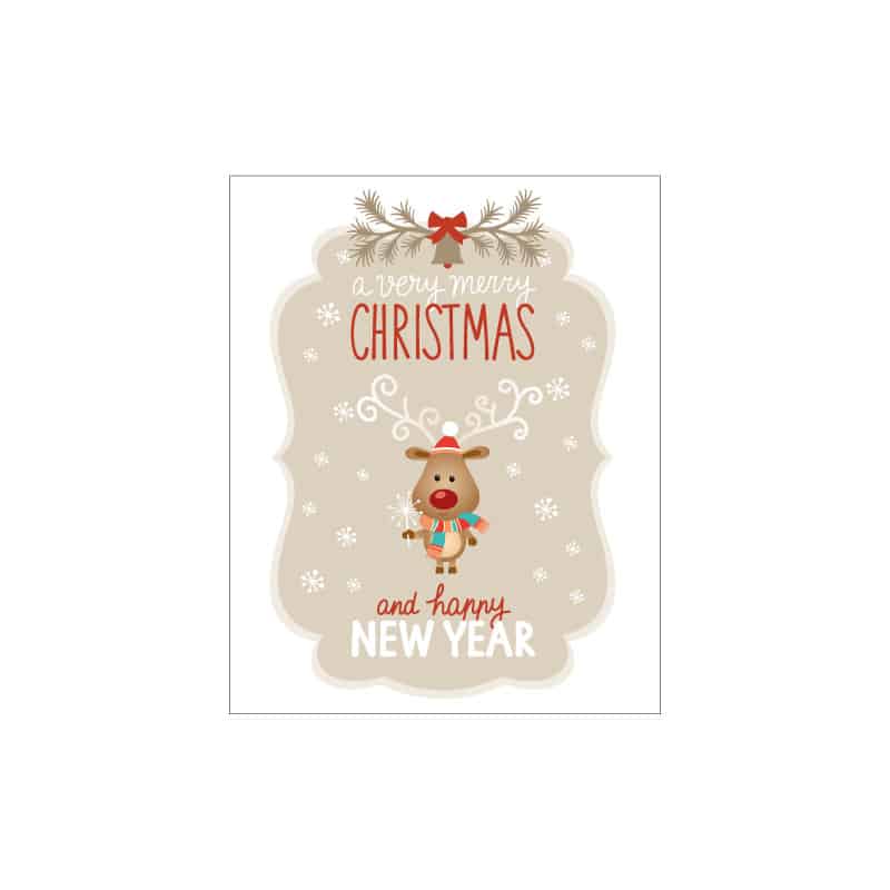 STICKER CHRISTMAS AND HAPPY NEW YEAR (T0176)