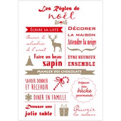 STICKER LES REGLES DE NOEL (T0177)