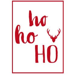 STICKER DE NOEL POUR VITRE HO HO HO (T0193)