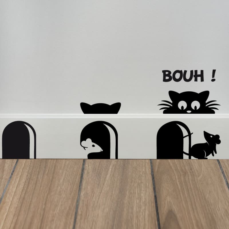 STICKER DE PLINTHE EN DECOUPE SCARY CAT (PLINTHE_007)