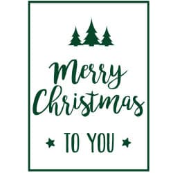 STICKER DE NOEL MERRY CHRISTMAS TO YOU (T0195)