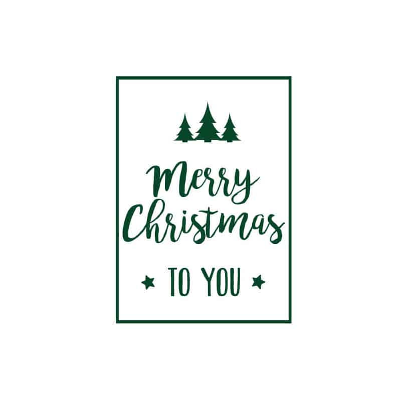 STICKER DE NOEL MERRY CHRISTMAS TO YOU (T0195)