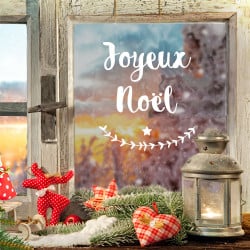 STICKER POUR VITRE JOYEUX NOEL (T0196)