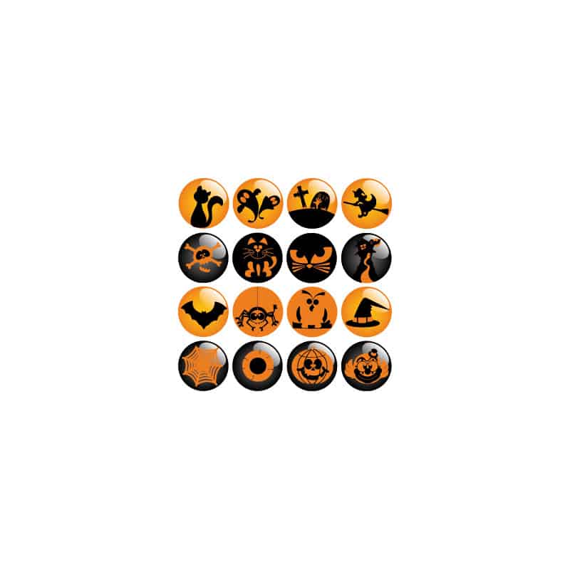 STICKERS 16 MOTIFS HALLOWEEN (T0001)