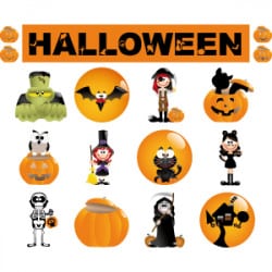 STICKERS 17 MOTIFS HALLOWEEN (T0050)